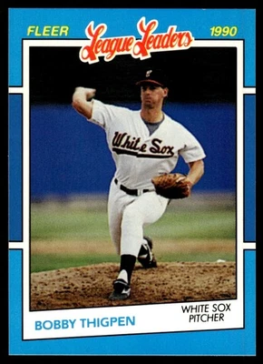 1990 Fleer League Leaders #39 Bobby Thigpen - Chicago White Sox - Image 1 of 2