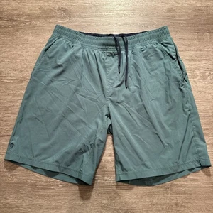 Rhone Shorts Mens Large Blue Guru Performance Drawstring 9" Outdoor Workout Gym - Picture 1 of 12