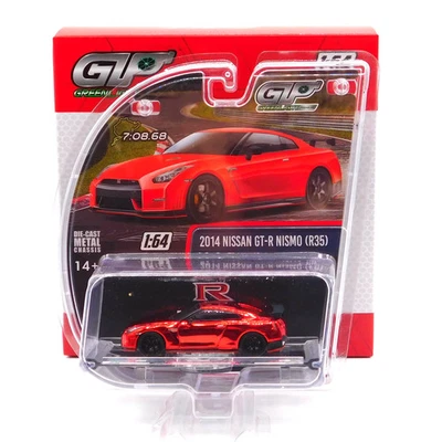 Máquina cromada Greenlight 2014 Nissan GT-R Nismo (R35) rojo diecast 1:64 Foto 1 de 4