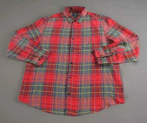 7 Diamonds Shirt Mens XL Red Gray Luxe Flannel Soft Button Up Plaid Casual - Picture 1 of 9