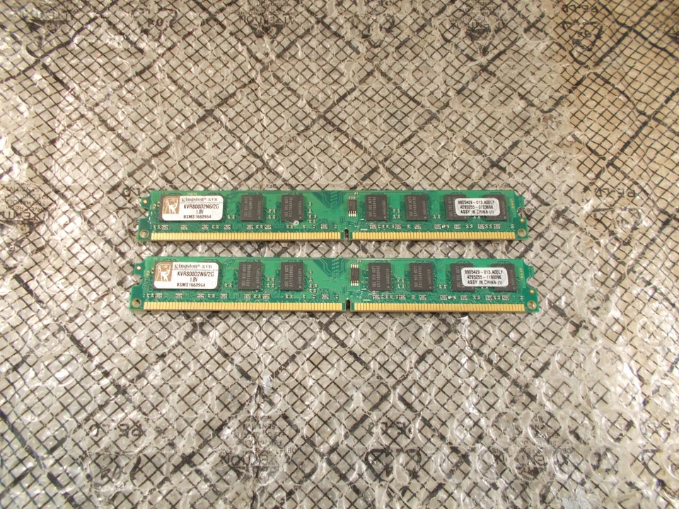 4GB (2GBx2) Kingston PC2-6400 800mhz Non-ECC DDR2 Ram KVR800D2N6/2G - Image 1 of 1