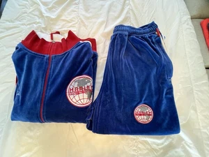 FUBU Platinum Harlem Globetrotters Velour Jacket and Pants Men’s Size Large - Picture 1 of 22