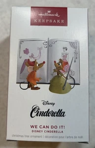 Hallmark Keepsake Disney Cinderella We Can Do It! Mice Seeing Book Ornament New - Picture 1 of 4