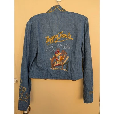 Don't Mess With Texas Denim Jacket Embroidered Western Style Women's Medium - Image 1 of 4
