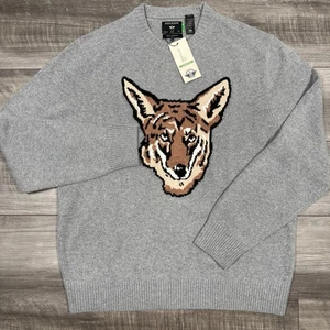 Dockers Men's Crafted Crewneck Sweater Coyote Intarsia Grey Size XL NEW $98 - Picture 1 of 9