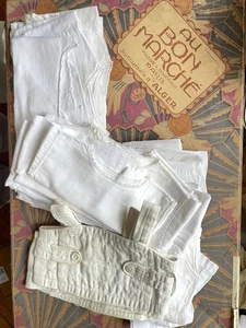 Lot de Brassières Bébé premier âge début XX ème en coton brodé - Picture 1 of 8