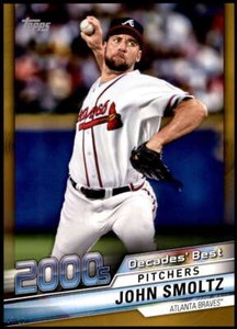 John Smoltz 2020 Topps Decades Best 5x7 Gold #DB-78 7/10 Braves