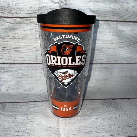 New Baltimore Orioles Tervis Mug Tumbler 24 ounce With Lid MLB Cover