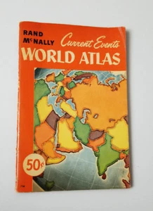 Vintage World Atlas Rand Mc Nally Current Events c 1952 Weltkarten  - Bild 1 von 9