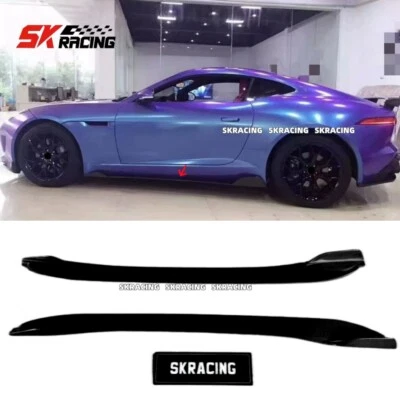 Alerón de extensión faldones laterales de coche FRP negro brillante para Jaguar F-TYPE 2014-2024 Foto 1 de 4