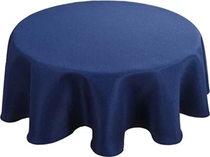 Biscayne Bay Textured Fabric Round Tablecloths - Picture 1 of 2