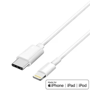 Cable Lightning 4XEM 4XUSBC8PIN6 6 FT USB tipo C a 8 pines certificado MFi blanco - Imagen 1 de 3