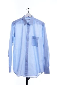 Lanvin Hemd Blau Größe 45 Langarm Herren » - Bild 1 von 7