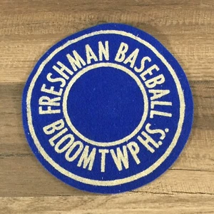 Vintage Bloom Township H.S. Illinois Baseball Felt Letterman Jacket Patch Blue - Picture 1 of 2