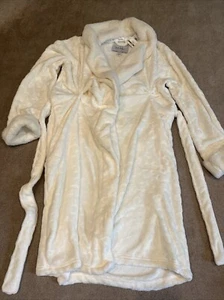 Nicole Miller Womens Cream Robe Soft Plush Size Small Medium New With Tags - Picture 1 of 24
