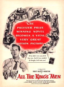 1949 All The King's Men Película Original Life Magazine Anuncio Impreso Vintage - Imagen 1 de 1
