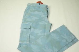 Pantalones cargo informales Isaia Tinto azul camuflaje mezcla de algodón 52R EU NUEVOS - Imagen 1 de 8