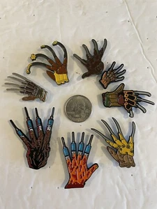 Nightmare on Elm Street Freddy Krueger Glove Enamel Pin Lot Of 8 Excellent - Picture 1 of 1