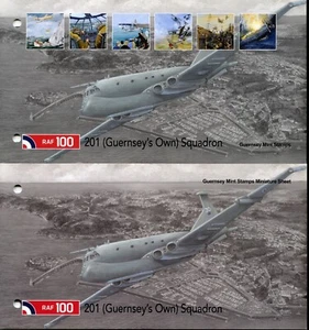 2018 Guernsey Present'n Packs x2 - Centenary of the RAF 201 (Guernseys) Squadron - Picture 1 of 3