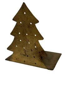 Hosley Portacandele Luminoso in Ottone Silhouette Albero di Natale Tealight 6" - Foto 1 di 6