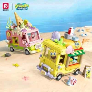 SpongeBob SquarePants Series Building Blocks Hamburger Car Patrick Star Bricks - Picture 1 of 23