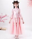 Kid Girls Embroidery Chinese Asian Traditional QIPAO Costume Han Tang Dress