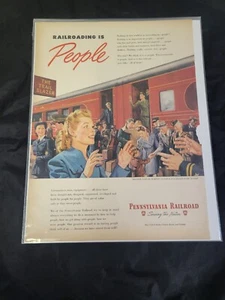 1940's Pennsylvania Railroad Railroading is People Original Print Ad - Picture 1 of 2