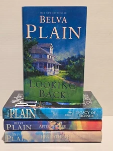 Belva Plain x 4 Hardcover Books - Looking Back, After the Fire, Fathers House - Picture 1 of 11
