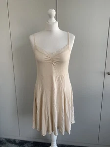 Urban Outfitters Aspen Slip Mini Dress Beige Large - Picture 1 of 11