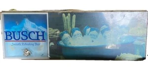 Vintage Anheuser-Busch Bier Werbeschild 1979 beleuchtet elektrisch nicht geprüft - Bild 1 von 10