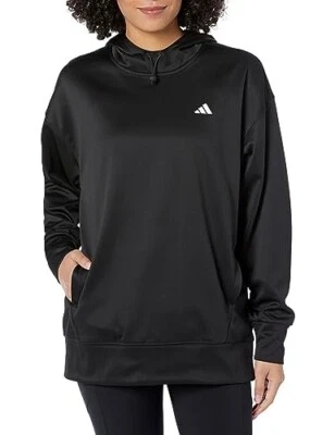 Adidas Womens Black Aeroready Game Go Fleece Hoodie Sweatshirt Size XL NWT - Image 1 of 4