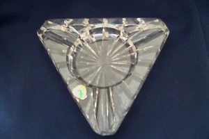 Waterford Crystal 7" Triangular Shaped Ashtray Smoking Accessories Heavy 3+ lbs - Picture 1 of 5