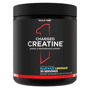 RULE 1 Charged Creatine 30 serv Blue Razz Lemonade Energized Creatine 270g - Picture 1 of 7