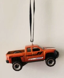 Chevy Silverado Off Road Personalizzato Decorazione Auto Natale 1/64 Die-cast Arancione - Foto 1 di 2