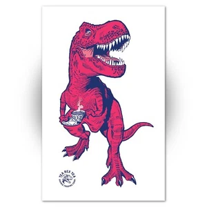 T-rex Tea Rex Tea Towel By Jay Jay Burridge Kitchen Dinosaur Cotton FREE POSTAGE - Picture 1 of 5