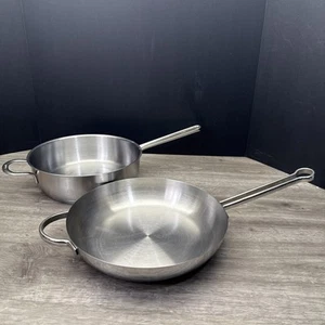 (2er Set) Revere Pro Line 10” und Chantal 9 3/4” Edelstahl Bratpfannen - Bild 1 von 12