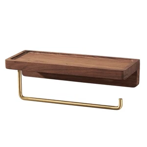 Brass Single Roll Tissue Holder Wall Mounted Toilet Paper Holder - Picture 1 of 10