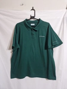 Columbia Omni Wick Mens XL Green Short Sleeve Polo Shirt - Picture 1 of 15
