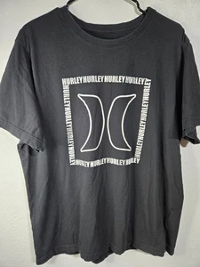 Hurley T-Shirt Mens Size XL Black Classic Logo Skate Surf Brand Tee Shirt - Picture 1 of 10