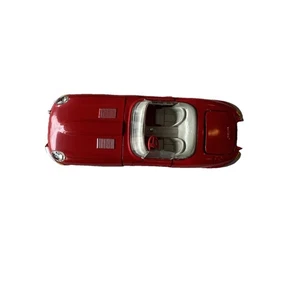 Vintage Tekno Denmark Jaguar E-type. Red diecast car 1:43. Doors hood trunk open - Picture 1 of 10