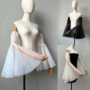 Mangas extraíbles para boda encaje nupcial toppers mangas blanco marfil - Imagen 1 de 11