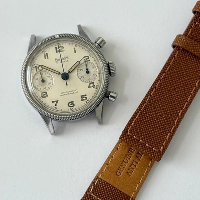 Hanhart Flyback Cronógrafo Acero Inoxidable Ref 417ES 39mm - Correa Nueva/Reparado! Foto 1 de 4