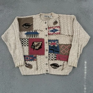 Cardigan vintage Northern Reflections donna XL maglione maglia cavo Cottagecore - Foto 1 di 10