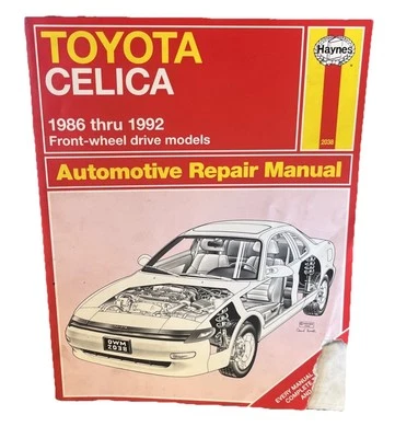 Haynes Toyota Celica 1986 to 1992 Front Wheel Drive Repair Manual #2038 - Image 1 of 4