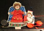 Apron Country Angel USA Kitchen Red Pots Star Hang 1:12 Miniature Creative 9532