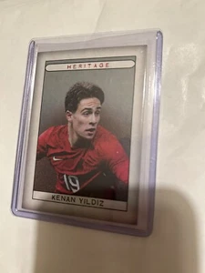 2024 Futera Unique World Football Kenan Yildiz #HG100 red 06/10 SP Rookie - Picture 1 of 2