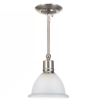 Mini pingente Progress Lighting Madison P5078-09 níquel escovado 1 luz 8" - Imagem 1 de 4
