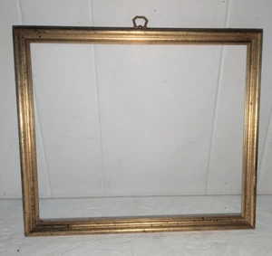 Antique Shabby Wood Gold Gilt Frame for Picture Painting Fits 11 x 13 in - Picture 1 of 7