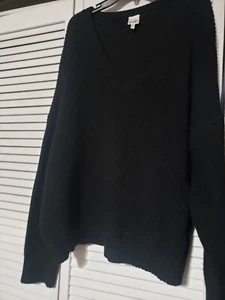 Belle Du Jour Plus Black Womens V-Neck Sweater 3X - Picture 1 of 5