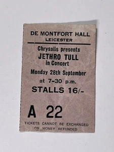 Jethro Tull Ticket Original Vintage Benefit Tour De Montfort Hall Leicester 1970 - Picture 1 of 12